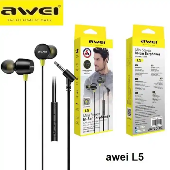 Awei L5 3.5mm Mini Stereo In Ear Headphone